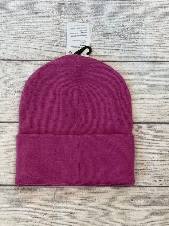 NWT Lululemon Warm Revelation Beanie Wordmark Logo Pow Pink Tone Wool Blend main image 5